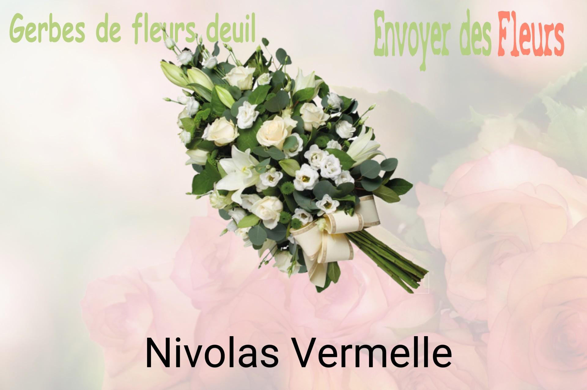 Gerbe de fleurs de deuil livrée à Nivolas-Vermelle